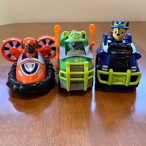 Paw Patrol Set - Chase, Rocky, & Zuma W/ Vehicles